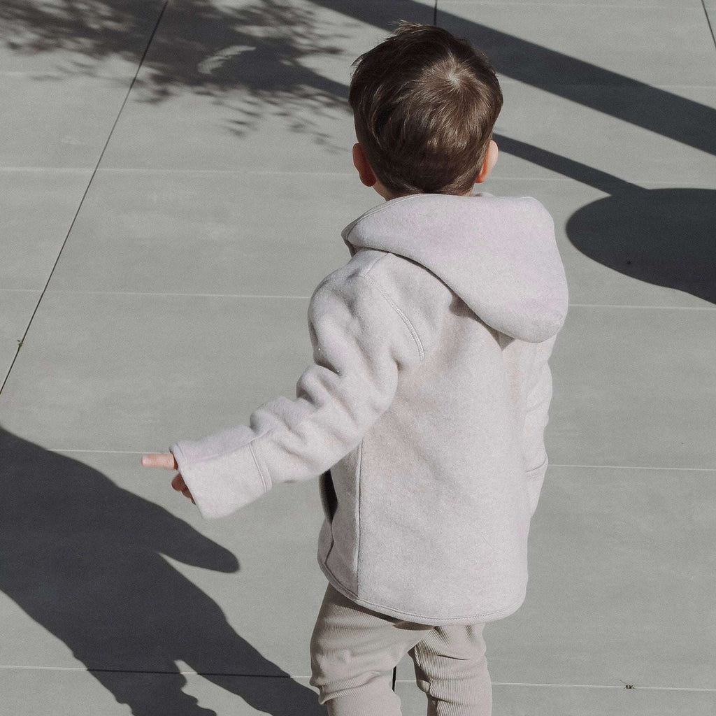 FLEECE JACKE | TAUPE MELANGE
