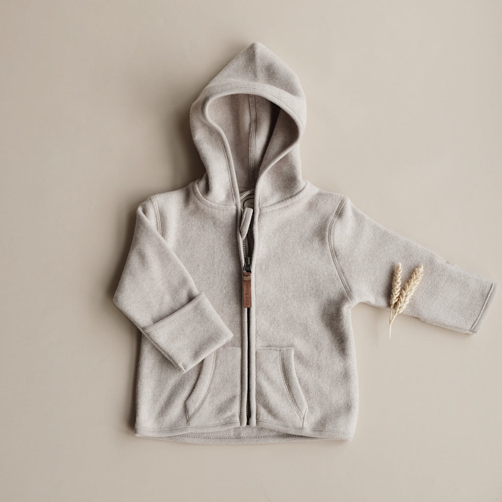 FLEECE JACKE | TAUPE MELANGE