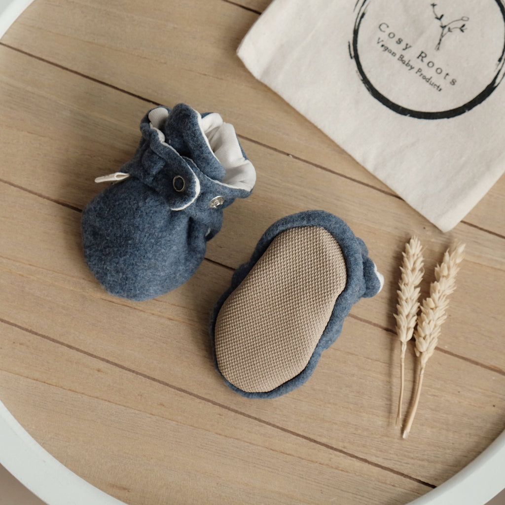 FLEECE BOOTIES | BLUE MELANGE