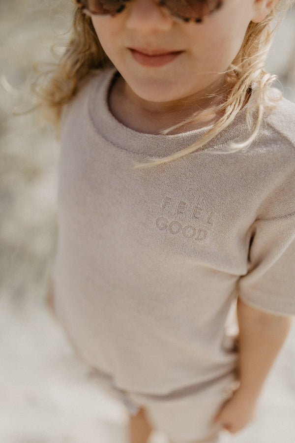 FROTTEE T-SHIRT | FEEL GOOD IN DUSTY ROSE