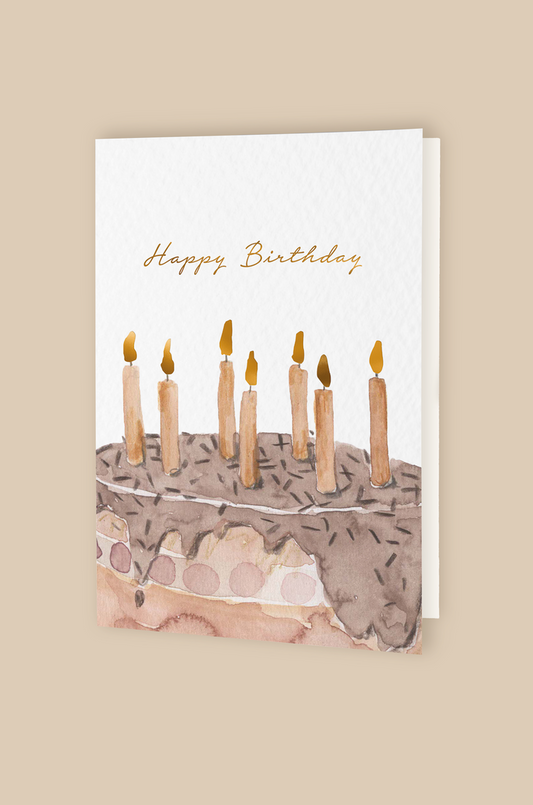 KLAPPKARTE GEBURTSTAGSTORTE | HAPPY BIRTHDAY - MIT UMSCHLAG