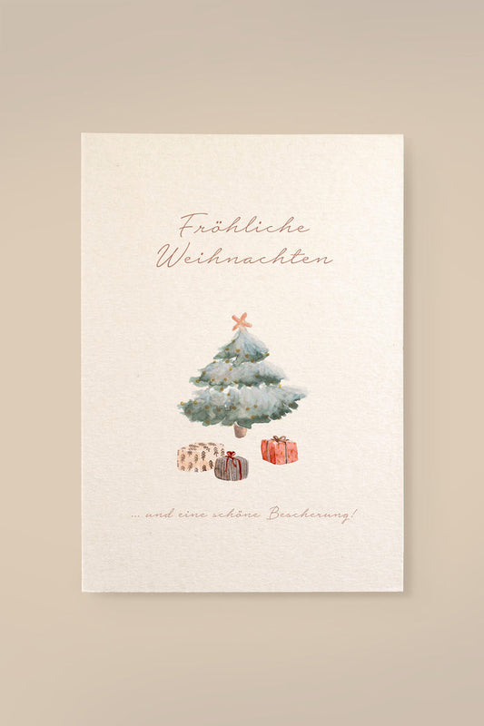 POSTKARTE WEIHNACHTSBAUM | FRÖHLICHE WEIHNACHTEN