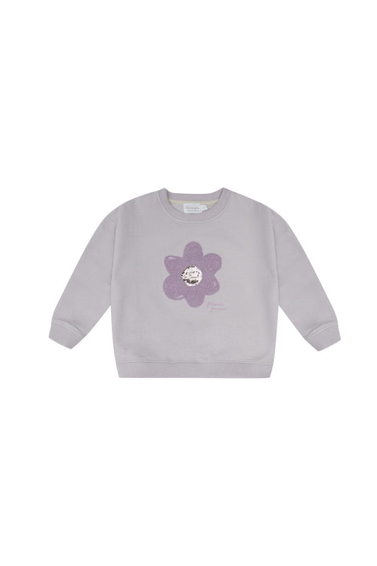 OVERSIZED SWEATSHIRT | SPARKLING FLOWER LAVENDER